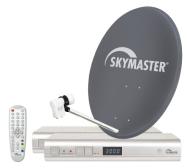 Skymaster Twin-Digitale Satellitenanlage (80 cm Metallantenne, 2x DX 14 Digitaler Satelliten-Receiver)