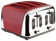 Prestige Deco Toaster, Red, 4 Slice