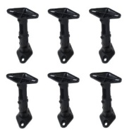 Videosecu 6 Black Universal Satellite Studio Speaker Mounts / Brackets for Walls and Ceilings 1UP (Black, 6 Pack)