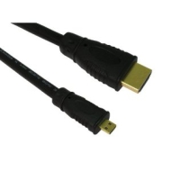 1m v1.4 Micro D HDMI to HDMI Cable - Premium Quality Lead - 24k Gold Plated Plugs - Audio &amp; Video 1080p - Ideal For Connecting HD Devices using the ne