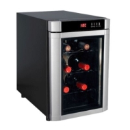Haier 6-Bottle Capacity Thermal Electric Wine Cellar Black with Silver Door