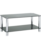 Hygena Matrix Black Glass Coffee Table