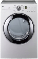 LG DLG2102W White 7.3 cu. ft. Ultra Capacity Gas Dryer with 5 Temperature Levels, 5 Options, Sensor Dry System, Electronic Control Panel with Dial-A-C