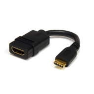 StarTech.com HDACFM5IN 5 in High Speed HDMI Cable with Ethernet- HDMI to HDMI Mini- F/M