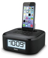 iHome Stereo FM Clock Radio with Lightning Dock Charge/Play for iPhone 5/5S 6/6Plus