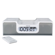 iHome iH8WR - Clock radio with iPod cradle - white