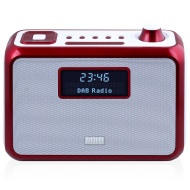 August MB300 Mini Radiosveglia con lettore MP3 in legno e radio FM, lettore di schede, porta USB e ingresso AUX (3.5 mm jack), 2 altoparlanti Hi-Fi e