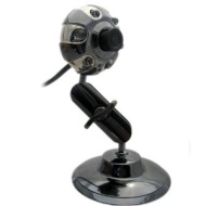 Kinobo USB Webcam 6.0 Megapixels with Metal Stand for Xp/Vista/Windows 7/Skype + Mic &amp; LED lights