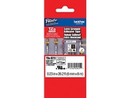 Brother? TZe-S211 P-Touch? Label Tapes,  1/4&quot; Black on White with Extra Strength Adhesive