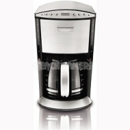 Krups KM720D50 Programmable 12-Cup Coffee Maker w/ Glass Carafe LCD Screen - Stainless