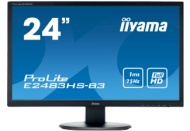 IIYAMA PROLITE E2483HS-B3 24 Zoll Full-HD Monitor (1x VGA, 1x HDMI, 1x DisplayPort Kan&auml;le, 1 ms Reaktionszeit)