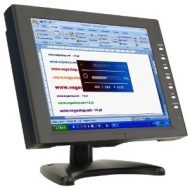 12,1 Zoll Touchscreen TFT LCD Monitor VGA AV, Schwarz