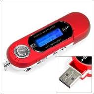 2GB MP3 / WMA player w/ USB Flash Drive &amp; Voice Recorder $ Built -in FM Radio &amp; 7 Colors Backlight LCD (RED)