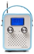 Crosley Songbird Vintage Retro Tragbares AM/FM Radio mit Tragriemen Kompatibel mit iPod und MP3 Player - UK Netzstecker - T&uuml;rkis
