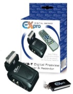 Ex-Pro Scart Digibox Freeview Receiver &amp; Recorder DVB-T Adapter Box &amp; 4GB Pen Drive Storage space