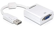 DeLOCK 61766 adaptador de cable - Adaptador para cable (DisplayPort, VGA, Macho/hembra, Color blanco, 0,125m)