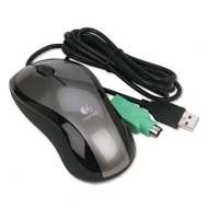 Logitech LX3 Blue &amp; Silver 3 Buttons Tilt Wheel USB or PS/2 Wired Optical 1000 dpi Mouse
