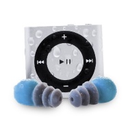 Waterfi 100% Waterproof MP3 Player Swim Kit With Dual Layer Technology - Waterproof Headphones Included - No Case Needed - (Silver)