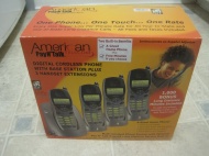 American Telecom 5105B Expandable Digital Cordless Phone Combo 4 Handsets Pay N&#039; Talk Combo