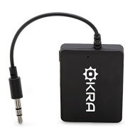 Okra Portable 2.1 Bluetooth Stereo Receiver for All 3.5mm Audio-in Speaker for Car Music, Headphones, Home Stereo - (Retail Packaging)