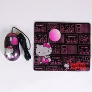 Hello Kitty Laptop Optical Mouse Mousepad Mat Set