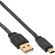 InLine 31850F - Cable adaptador de USB A a mini USB 2.0 (cable plano, 5 m) 1 pieza