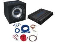 CRUNCH CBP1000 Bass Set pacco Subwoofer bass reflex Subwoofer scatola contenitore Subboxes Woofer amplificatore di potenza kit cavi di collegamento Se