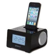 Groov-e iSpeakerDock10 Speaker System with Clock Radio for iPod / iPhone - Black