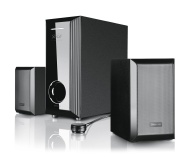 Speedlink Gravity X-XE 2.1 Lautsprechersystem (35,5 Watt RMS Gesamtleistung, Tischfernbedienung, Holzgeh&auml;use)
