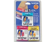 Brother LC21CL Color Ink Cartridges, 3/Pack