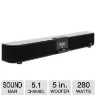 Haier Slim Sound Bar - 5.1 Channel, 20Hz-20kHz, 280 Max Output, 3D Sound, Cradle for iPod&reg;, Remote Control  - SBEV40 &nbsp;SBEV40
