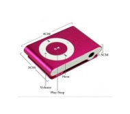 MINI LETTORE MP3 FUXIA MICRO SD RICARICABILE DA VIAGGIO CORSA JOGGING IPOD STYLE