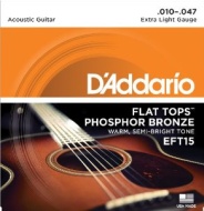 D&#039;Addario Flat Tops - Acoustic Guitar Strings - Extra Light - EFT15