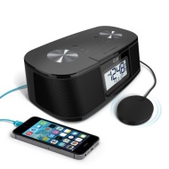 Iluv Timeshaker Micro Bluetooth Fm Stereo Clock Radio with USB Charging for all USB Charging Devices, including all iPods and Iphones (6, 5s, 5, 4) an