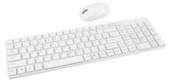 White Wireless Mac Style Keyboard with Wireless Optical Mouse - 2.4ghz USB with Nano Dongle