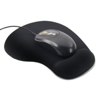 TRIXES Black Comfort Wrist Gel Rest Support Mat Mouse Mice Pad