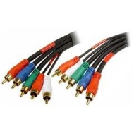 Cmple - 12 ft Component Video &amp; Audio Stereo Cable 5-RCA (12 ft cable; cable + connections ~12.5 ft)
