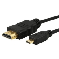 PENTAX 39550 HDMI Micro D to HDMI - Camera to TV or Computer Cable Lead - 24K Gold Plated - Work with PENTAX Q , Optio W90 , X90 , WG-1 GPS , WG-1 , W