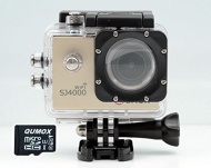 QUMOX WIFI SJ4000 -Oro C&aacute;mara de Deporte para casco Impermeable, Video de Alta definici&oacute;n 1080p 720p + 32GB micro SD