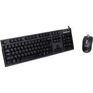 IOGEAR Spill-Resistant Wired Keyboard and Mouse Combo, Black