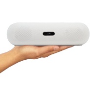 iQualTech Wireless Bluetooth &amp; NFC Speaker High Quality Pill shape Design and Function with Integrated Mic for Handsfree and 2x5 Watt Speakers (White)