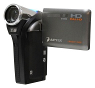 Aiptek AHD 1080p HD Flash Memory Camcorder with 5x Optical Zoom and 5MP Digital Still Capture (Silver)