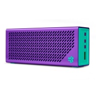 The Crasher by JLab Loud Portable Bluetooth Stereo Speaker with 18 Hour Battery - Miami Purple / Mint