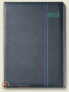 Rido Buchkalender Conform Kunstleder grau Kalendarium 2013