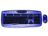 APEVIA KI-COMBO-BL Blue &amp; Black PS/2 Standard Keyboard and Optical Scroll Mouse Combo Set - Retail
