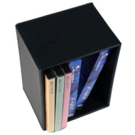 Black Leather Look and Feel DVD / Video Cassette Cube