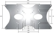 Newstar FPMA-VESA400 - Placa adaptadora, color plateado