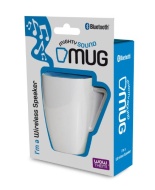 Wow them.com Mighty Sound Mug Bluetooth Speaker - White/Blue