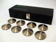 Set of 8 AudioSerenity Brushed Stainless Steel Hi-Fi Spike Shoes