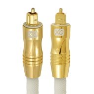 XO 3m Ultra High Resolution Professional Digital Optical TOSlink Cable - 24k Gold Casing - Compatible with PS3,Sky HD, HDtvs, Blu-rays, AV Amps **Supe